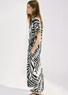 Mango Tropical Print Pants In Ecru