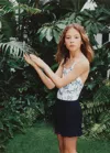 Mango Tropical Print Swimsuit White In White
