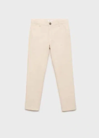 Mango Trousers Beige In Beige