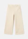 Mango Trousers Ecru In Neutral