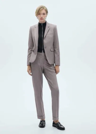 Mango Pantalon In Gris