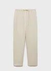 Mango Trousers In Light/pastel Grey