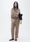 Mango Trousers Medium Brown