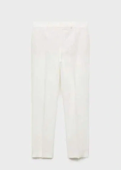 Mango Trousers Off White