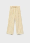 Mango Trousers Pastel Yellow In Pastel Yellow