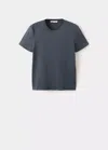 Mango T-shirt 100 % Coton In Gris