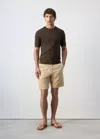 Mango T-shirt 100 % Coton Maille In Brown