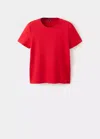 Mango T-shirt 100 % Coton In Rouge