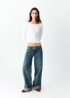 Mango T-shirt Col Bateau À Clous In Blanc Cassé