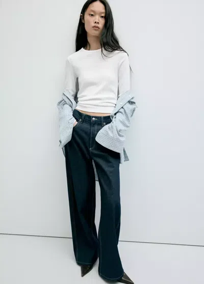 Mango T-shirt Coton Ajusté In White