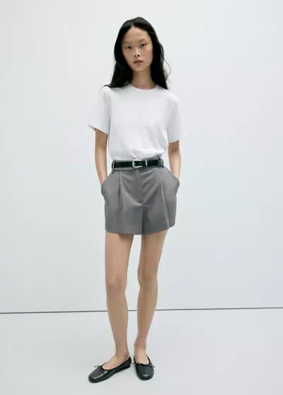 Mango T-shirt Coton Col Rond In Blanc