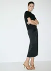 Mango T-shirt Coton Col Rond In Noir