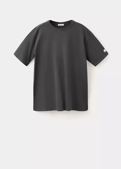 Mango T-shirt Coton Manches Courtes In Gray