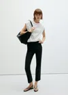Mango T-shirt Coton Pois In Blanc