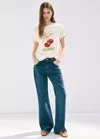 Mango T-shirt En Coton Imprimé In Neutral