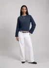 Mango T-shirt Over In Blue