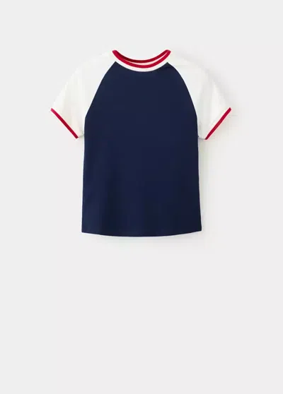 Mango T-shirt Ran In Bleu