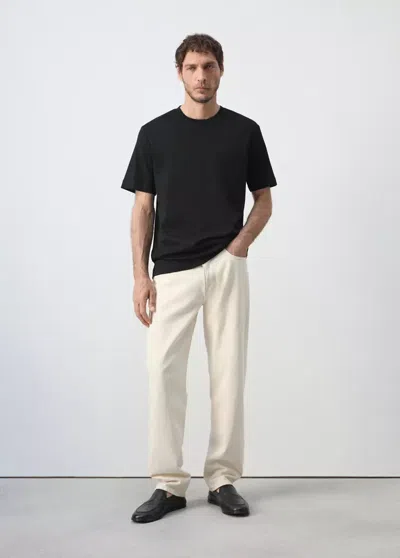 Mango T-shirt Regular Fit 200 G/m² In Noir