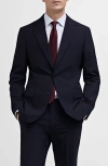 Mango Slim Fit Virgin Wool Suit Blazer In Dark Navy