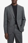Mango Turin Solid Wool Sport Coat In Gray