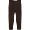 Mango Turin Virgin Slim Fit Wool Pants In Brown