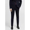 Mango Turin Virgin Slim Fit Wool Pants In Dark Navy