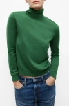 Mango Turtle Knit Sweater In Green