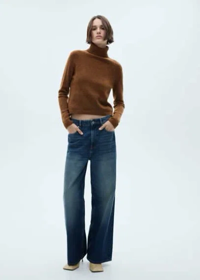 Mango Turtle Neck Sweater Chocolate
