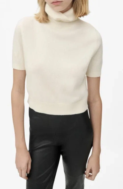 Mango Women's Short-sleeved Cashmere Sweater In Ecru