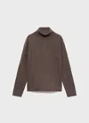 Mango Turtleneck Knit Sweater Brown In Brown
