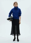 Mango Turtleneck Knitted Sweater Vibrant Blue