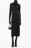 Mango Knitted Turtleneck Dress Grey In Grey