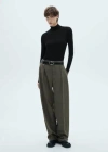 Mango Turtleneck Long-sleeved T-shirt Black In Black