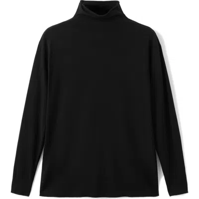 Mango Turtleneck Knit Sweater Black