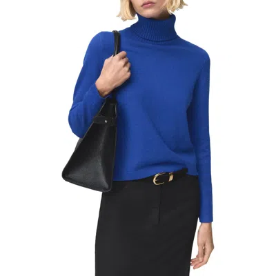 Mango Turtleneck Sweater In Blue