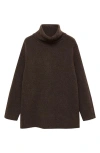 Mango Turtleneck Sweater In Brown