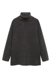 Mango Turtleneck Sweater In Gray