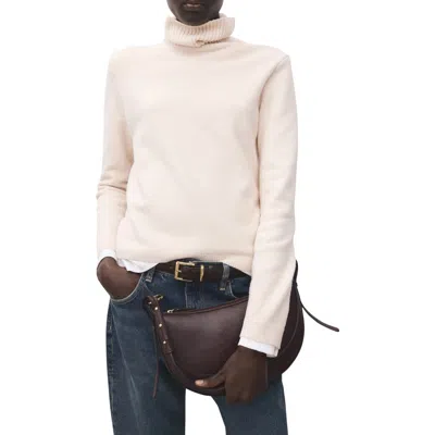 Mango Turtleneck Sweater In Metallic