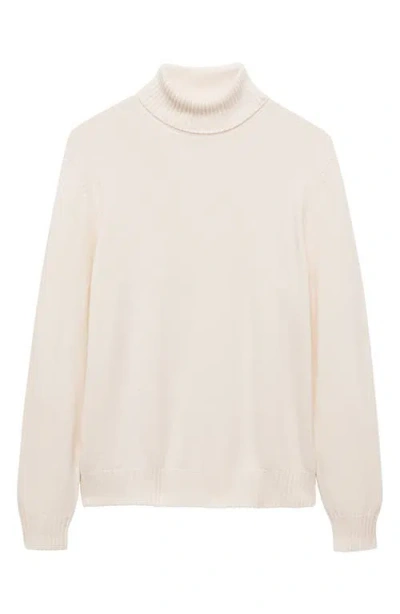 Mango Turtleneck Sweater In Off White
