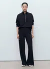 Mango Turtleneck Sweatshirt With Zip Navy In Blue
