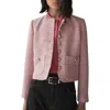 Mango Tweed Jacket In Pink