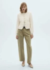 Mango Tweed Jacket With Jewel Buttons Ecru In Écru