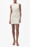 Mango Tweed Sheath Dress In Ecru