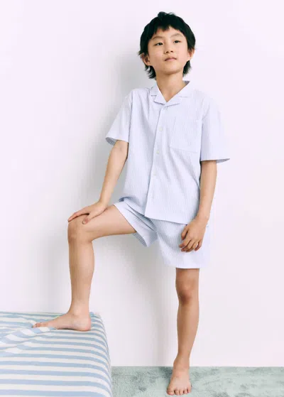 Mango Kids' Two-piece Short Pyjamas Off White