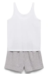 Mango Two-piece Stripe Short Pajamas In Gray