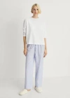 Mango Two-piece Striped Cotton Pyjamas China Blue In China Blue