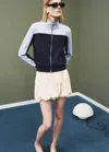 Mango Two-tone Fitted Jacket Blue In Blue