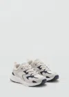Mango Two-tone Lace-up Trainers Grey In Gray