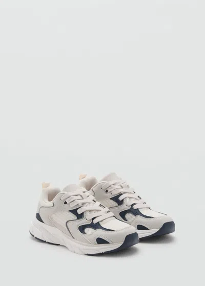 Mango Kids' Two-tone Lace-up Trainers Grey