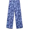 Mango Two-tone Print Cotton Pants In Multi